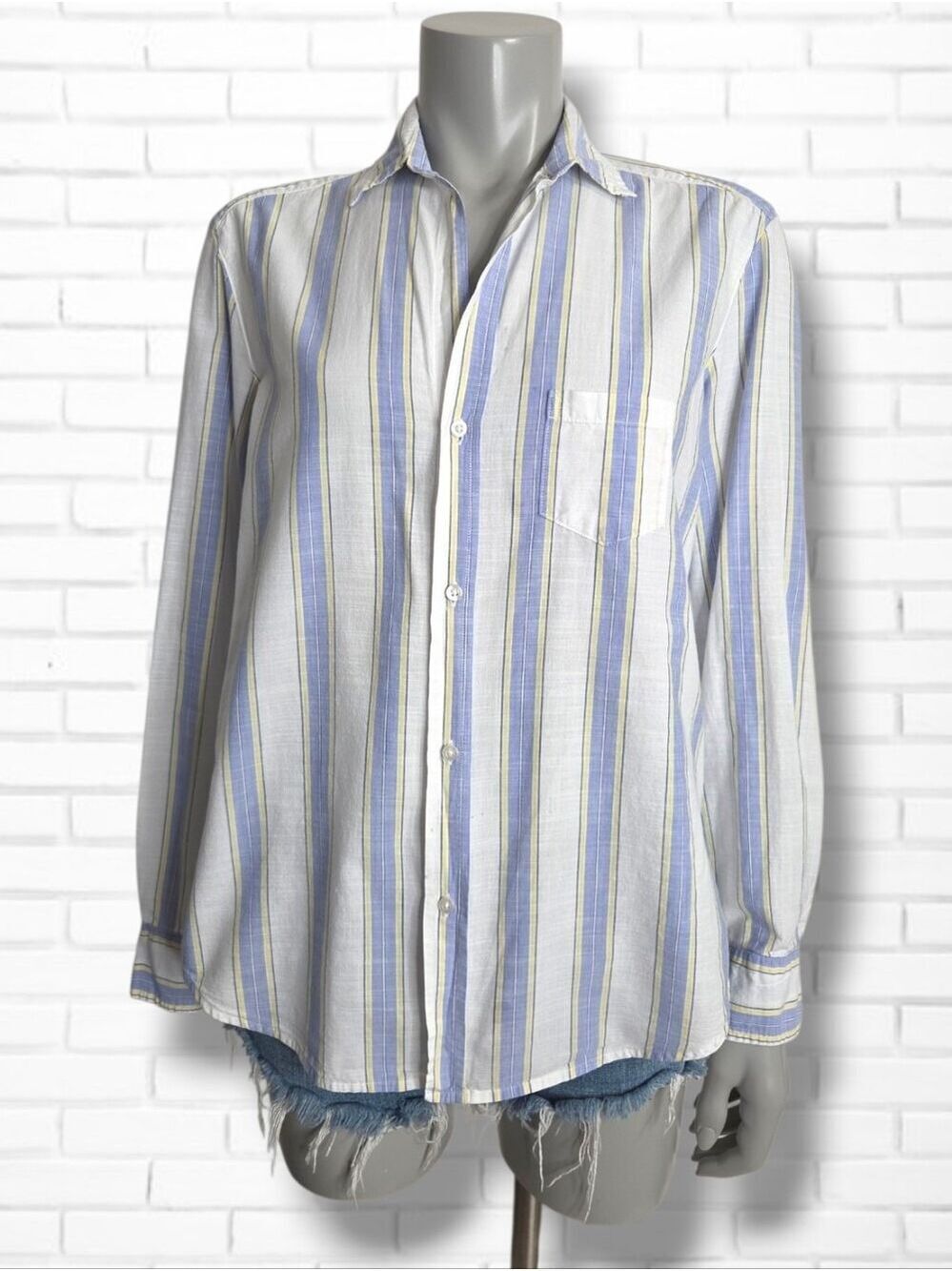 Frank & Eileen "Eileen" Striped Italian Cotton Button Down Shirt Size S